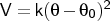 $V = k (\theta - \theta_{0})^{2}$
